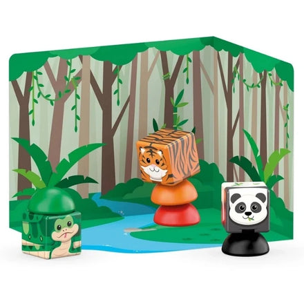 Geomag Magicube jungle set voor fantasierijk magnetisch bouwen vanaf 2 jaar, De Gele Flamingo