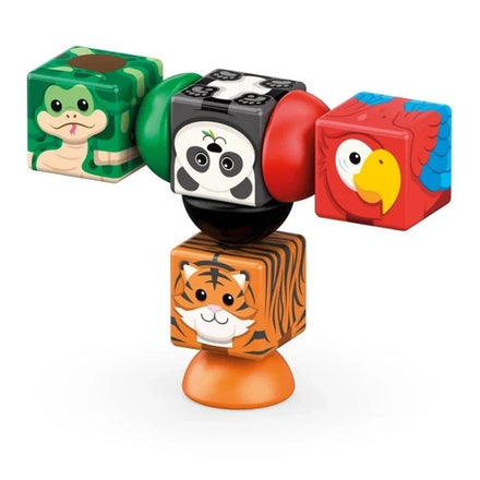 Magicube jungleblokken van Geomag, magnetisch aan alle zes zijden voor makkelijk bouwen bij De Gele Flamingo