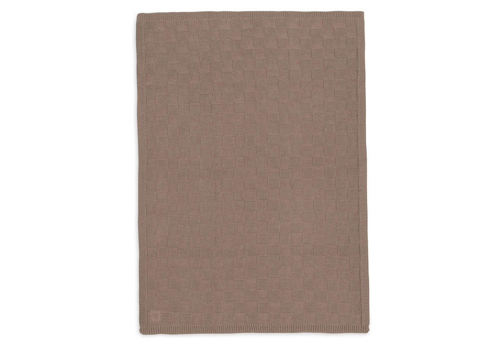 Jollein Deken Wieg 75x100cm Box Knit | Milky Coffee | Gots
