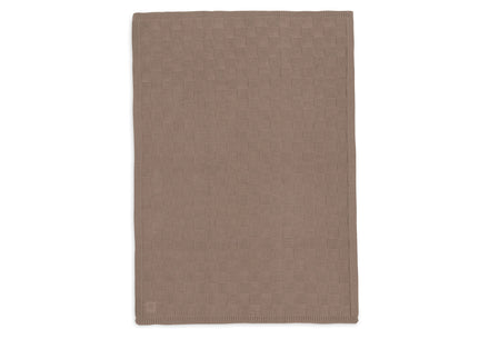 Jollein Deken Wieg 75x100cm Box Knit | Milky Coffee | Gots