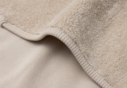 Jollein Deken Wieg 75x100cm Basic Jersey/Sherpa | Warm Sand
