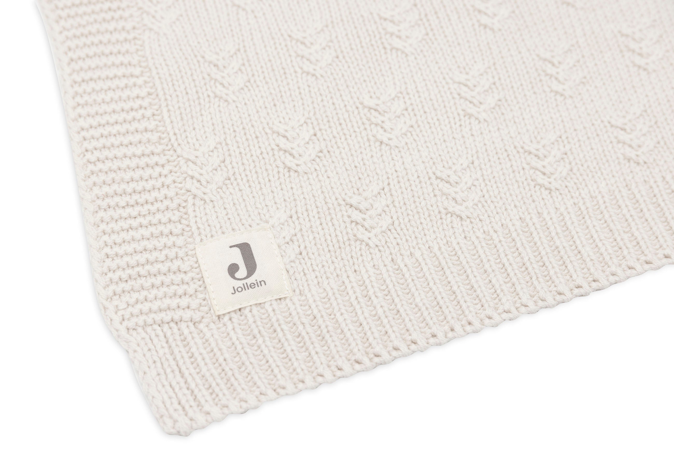 Jollein Ledikant Deken 100x150cm | Grain Knit Oatmeal