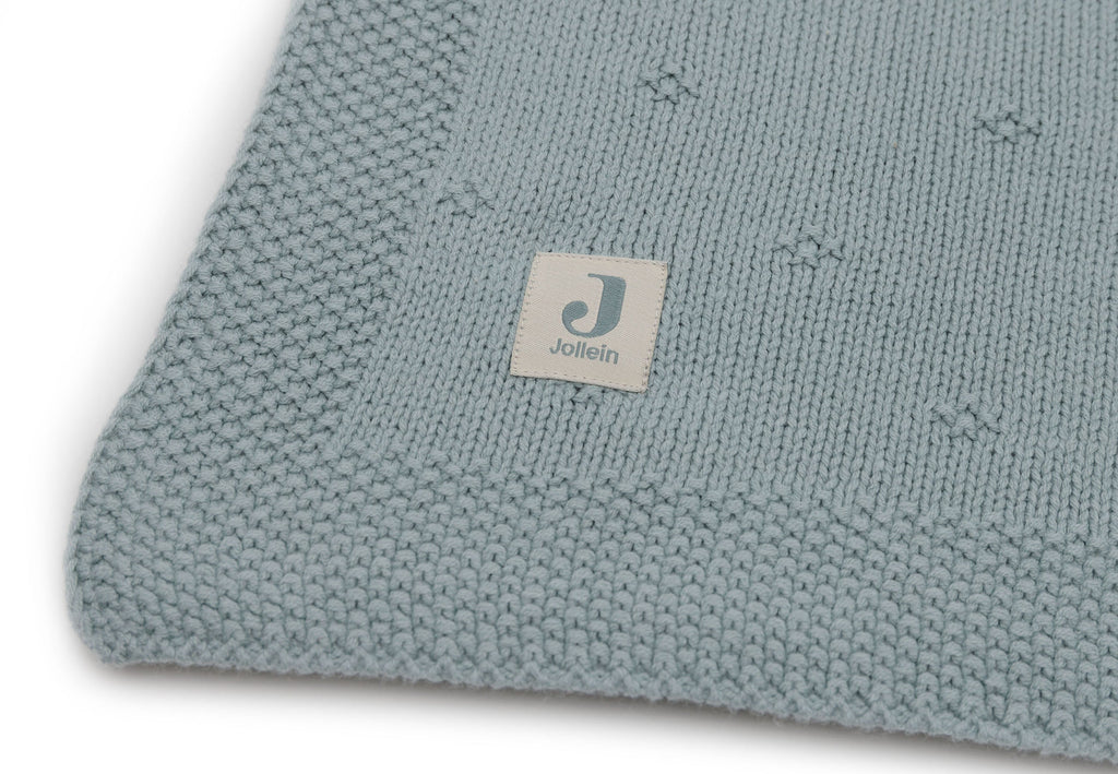 Jollein Ledikantdeken 100x150cm Cosy Knit Sea Green