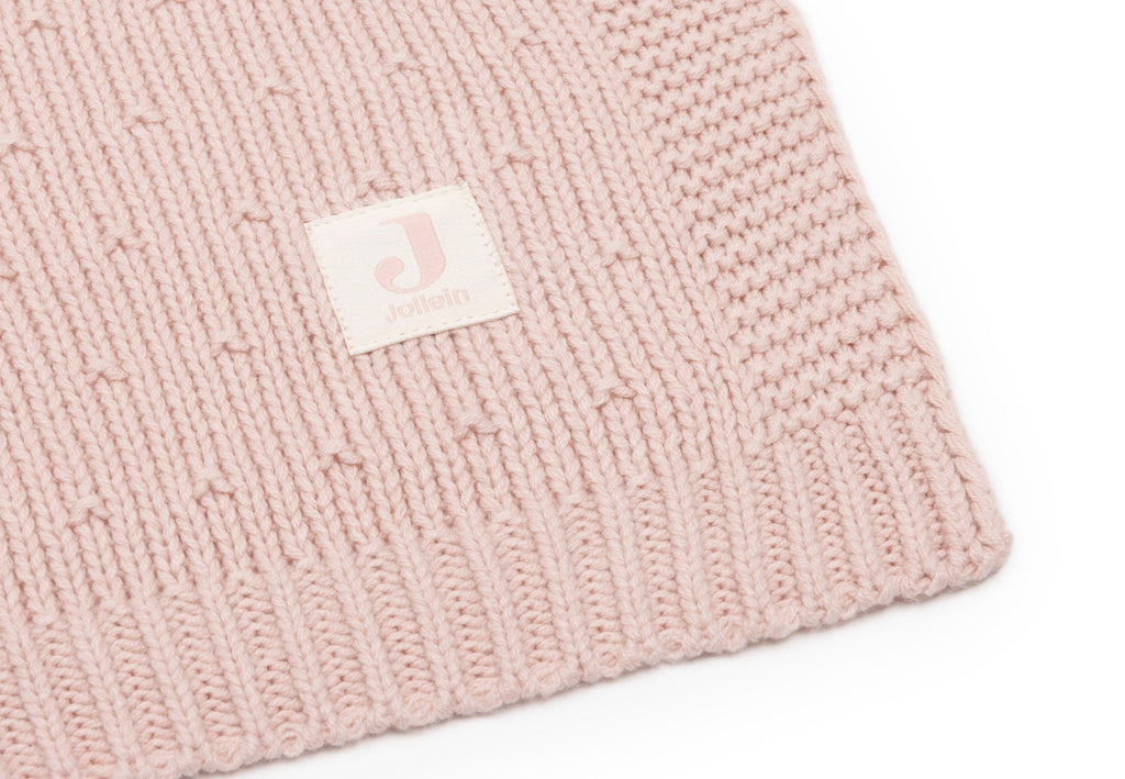 Jollein Deken Ledikant 100x150cm Sprinkle Knit | Silk Rose