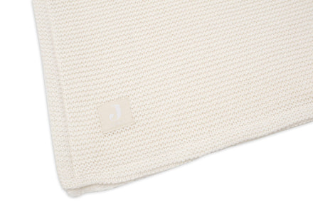 zzz Jollein Wiegdeken Fleece 75x100cm | Basic Knit Ivory / Coral