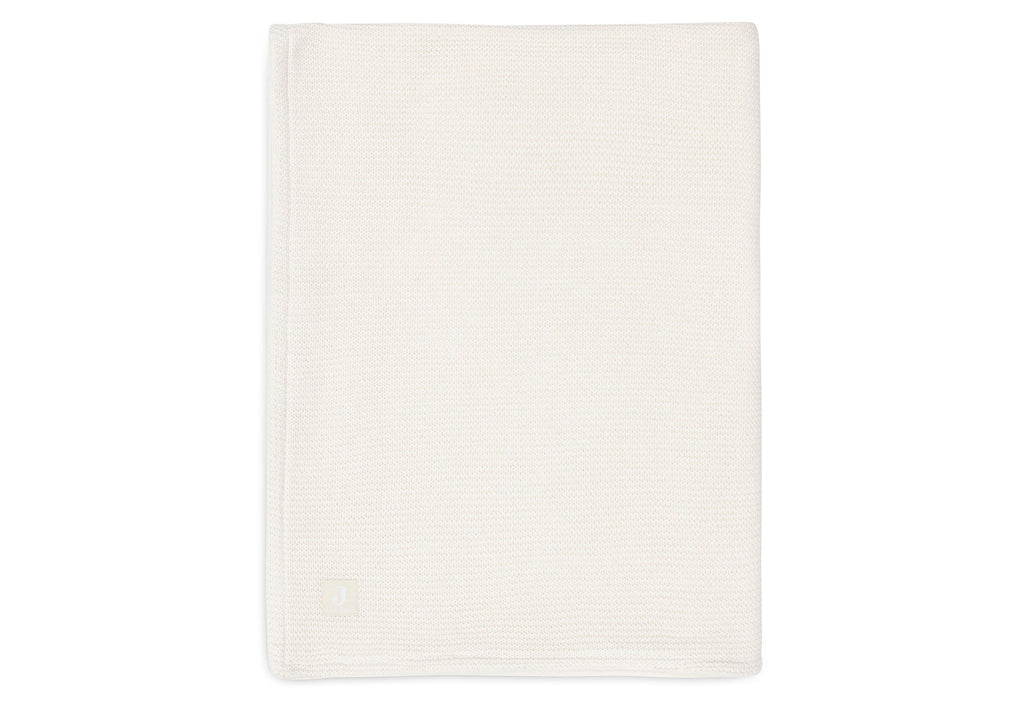 zzz Jollein Wiegdeken Fleece 75x100cm | Basic Knit Ivory / Coral