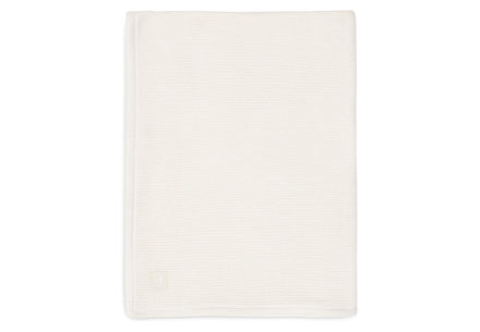 zzz Jollein Wiegdeken Fleece 75x100cm | Basic Knit Ivory / Coral