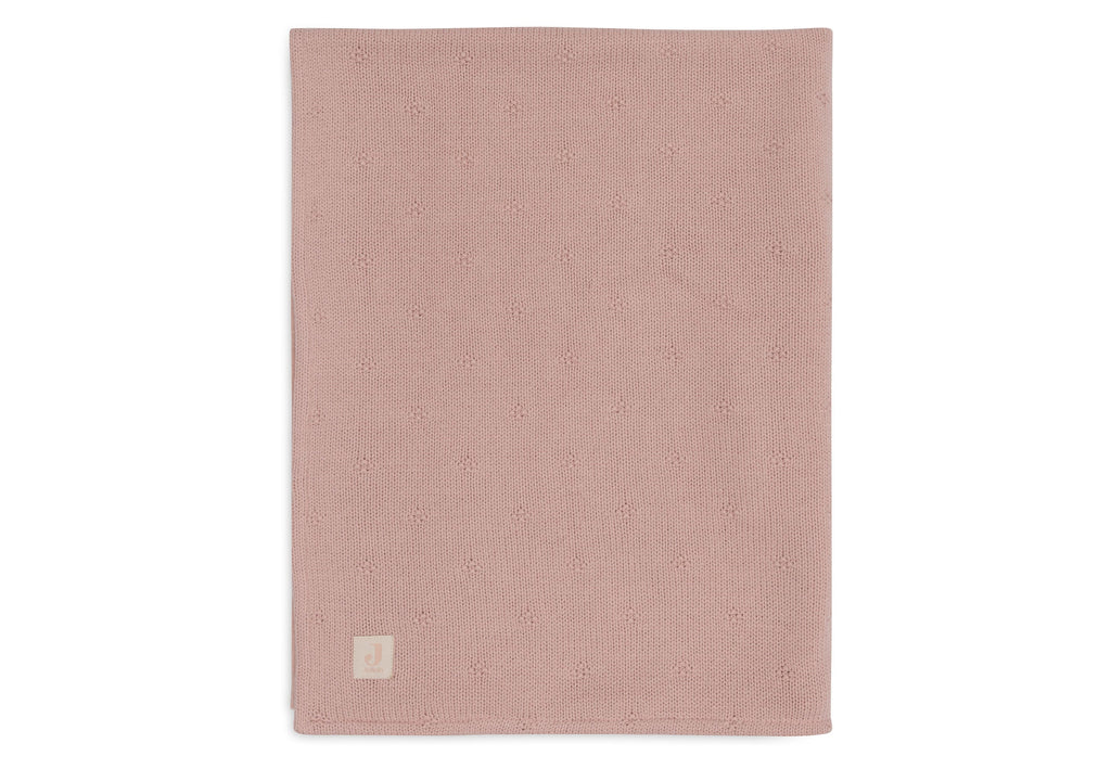 Jollein Wiegdeken 75x100cm Cosy Knit Wild Rose/Velvet