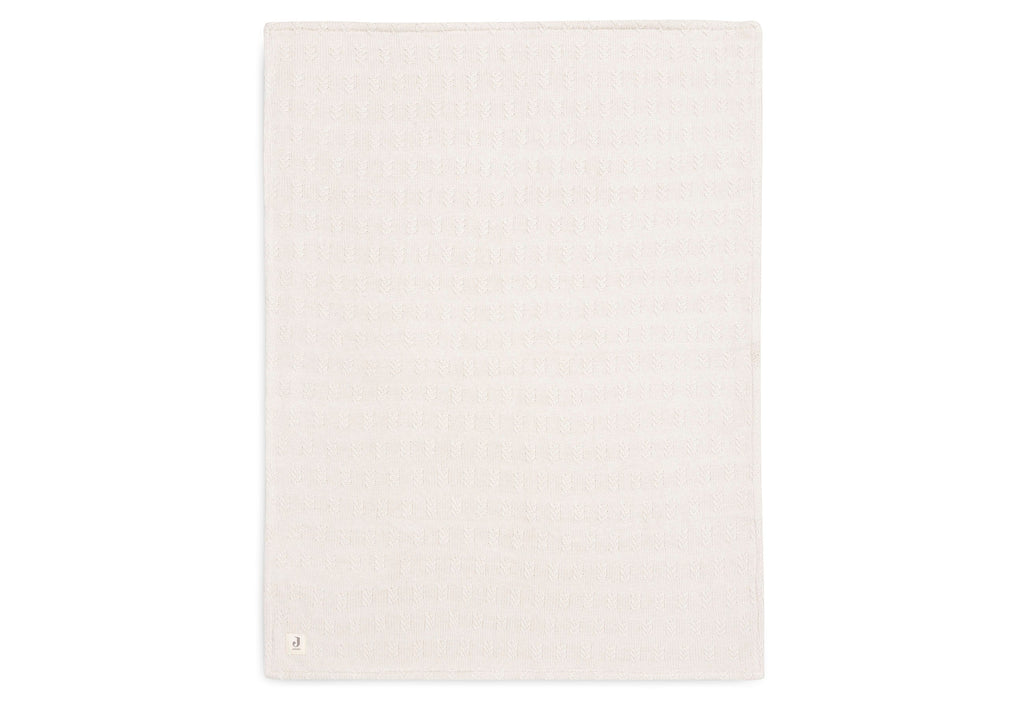 * Jollein Ledikant Deken 100x150cm | Grain Knit Oatmeal / Velvet*