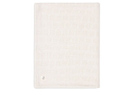 * Jollein Ledikant Deken 100x150cm | Grain Knit Oatmeal / Velvet*