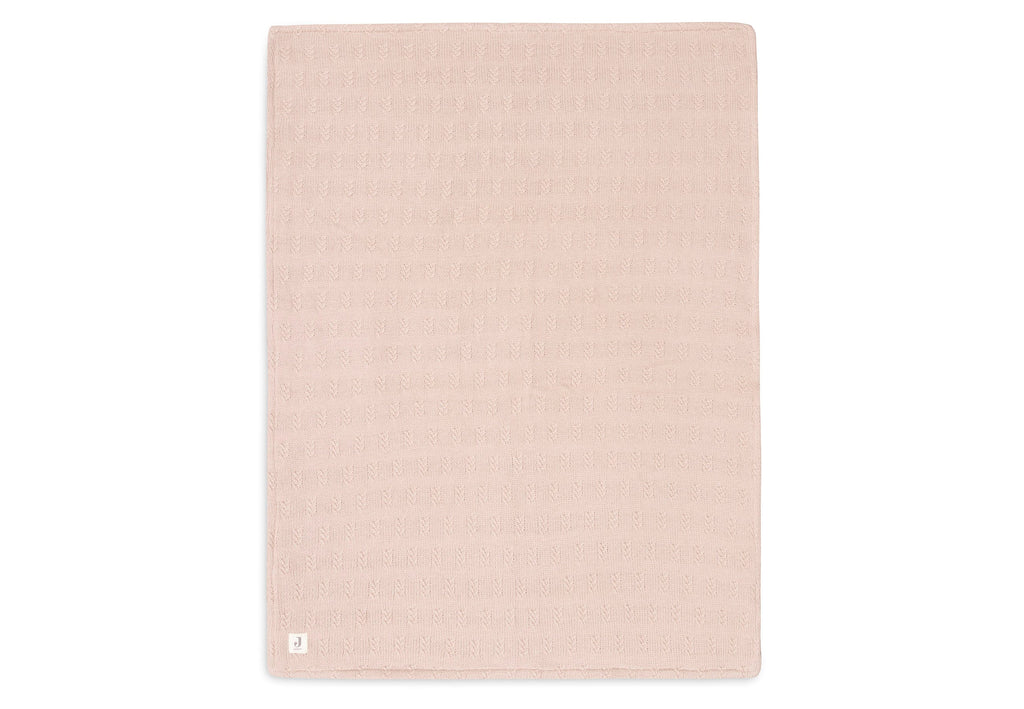 Jollein Ledikant Deken 100x150cm | Grain Knit Wild Rose / Velvet