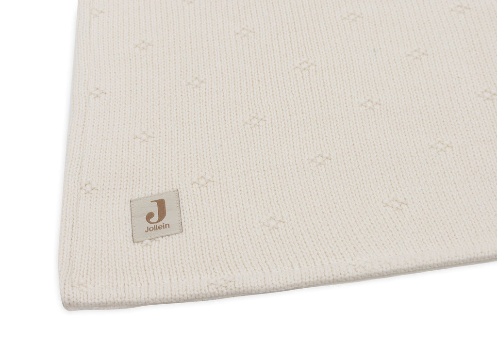 Jollein Ledikantdeken 100x150cm Cosy Knit Ivory/Velvet