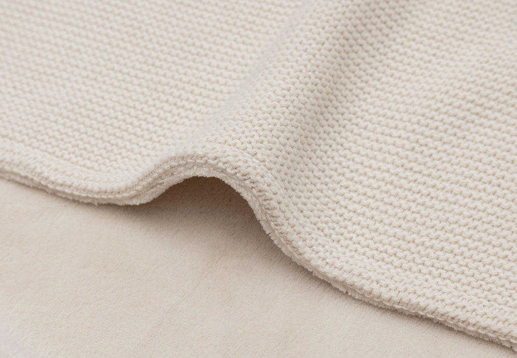 Jollein Deken Ledikant 100x150cm Basic Knit | Oatmeal/Velvet