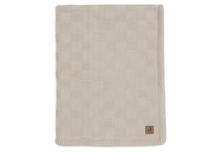 Jollein Deken Ledikant 100x150cm Box Knit | Warm Sand/Velvet Gots