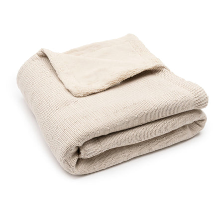 Jollein Deken Ledikant 100x150cm Sprinkle Knit | Sand/Fluffy