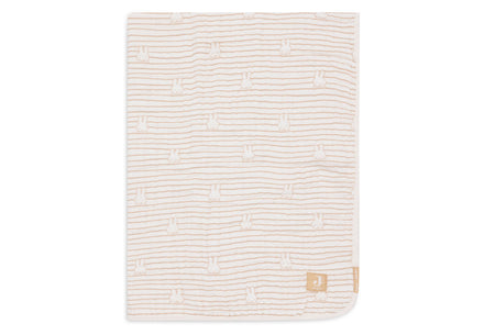 Jollein Deken Hydrofiel Wieg 75x100cm | Miffy Stripe Biscuit