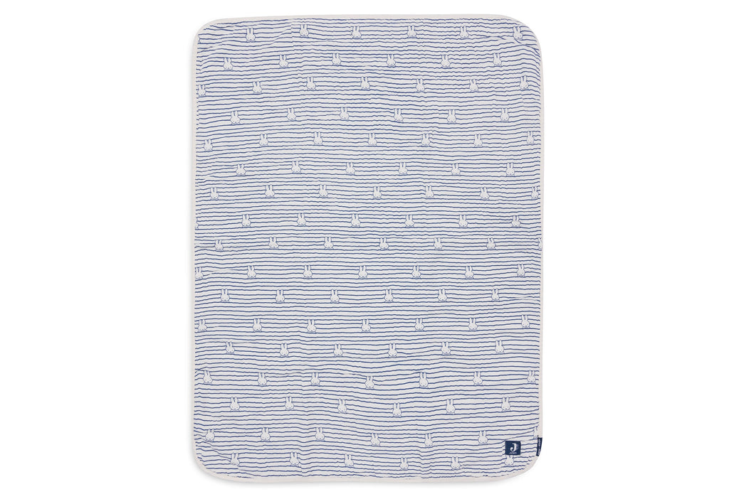 Jollein Deken Hydrofiel Wieg 75x100cm | Miffy Stripe Navy