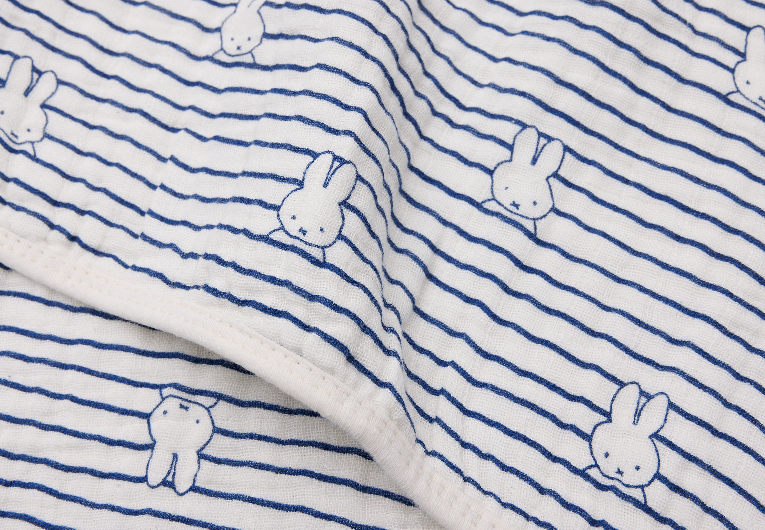 Jollein Deken Hydrofiel Wieg 75x100cm | Miffy Stripe Navy