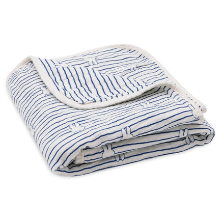 Jollein Deken Hydrofiel Wieg 75x100cm | Miffy Stripe Navy