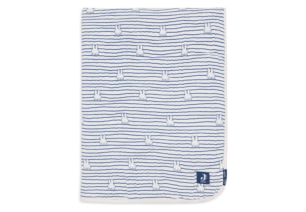 Jollein Deken Hydrofiel Wieg 75x100cm | Miffy Stripe Navy