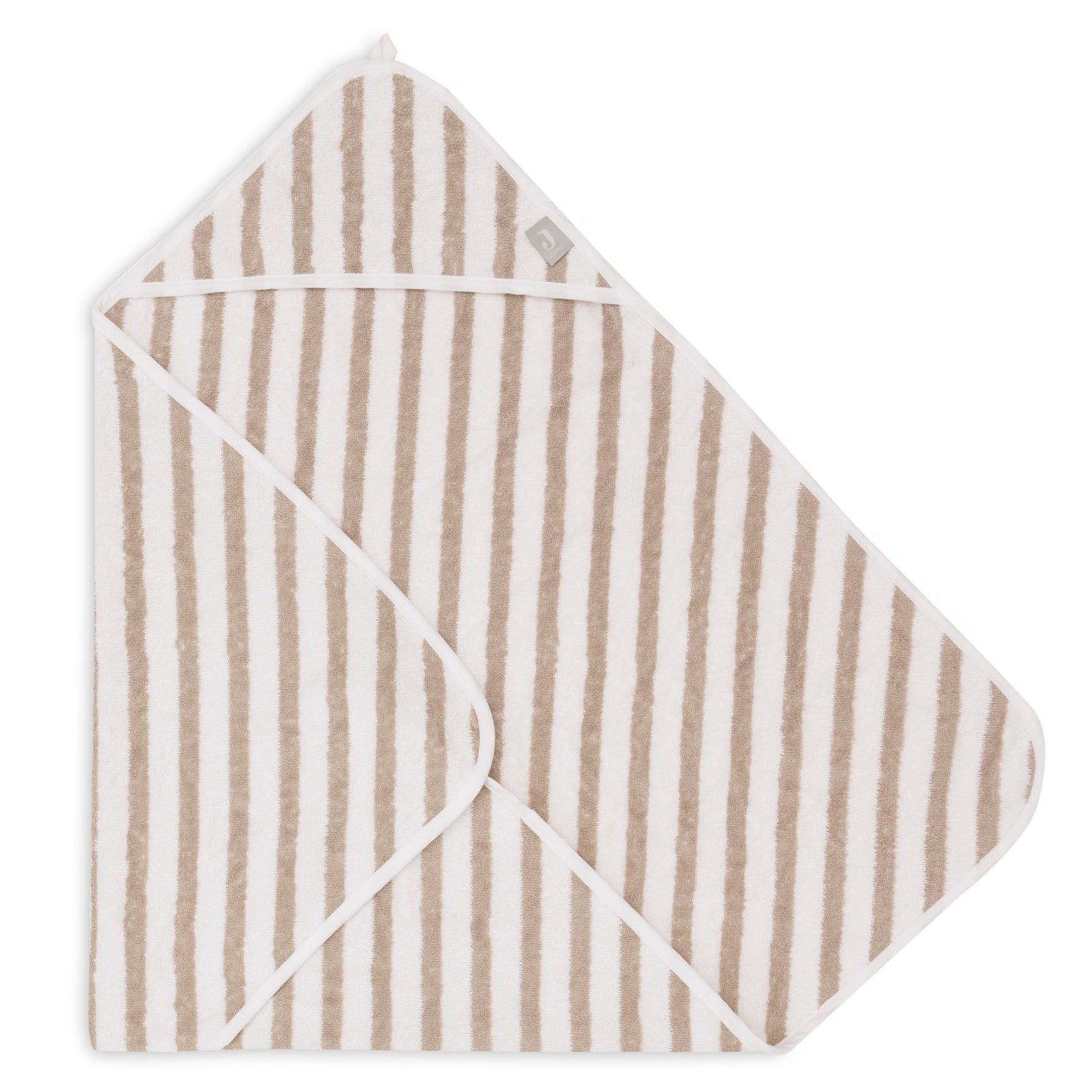 Jollein Badcape 75x75cm | Stripe Terry Olive Green Gots