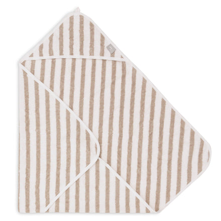 Jollein Badcape 75x75cm | Stripe Terry Olive Green Gots