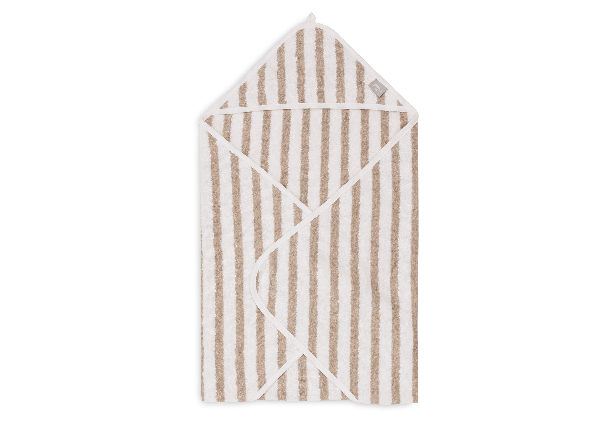 Jollein Badcape 75x75cm | Stripe Terry Olive Green Gots