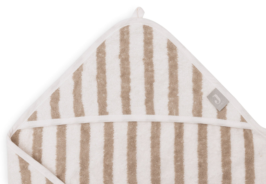 Jollein Badcape 75x75cm | Stripe Terry Olive Green Gots