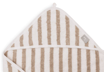 Jollein Badcape 75x75cm | Stripe Terry Olive Green Gots