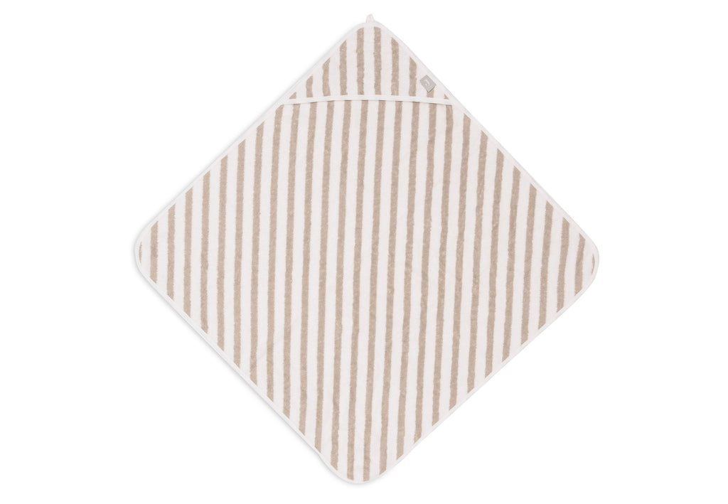 Jollein Badcape 75x75cm | Stripe Terry Olive Green Gots