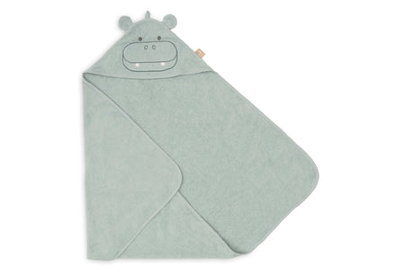 Jollein Badcape Badstof 75x75cm Hippo | Happy