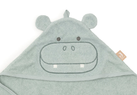 Jollein Badcape Badstof 75x75cm Hippo | Happy