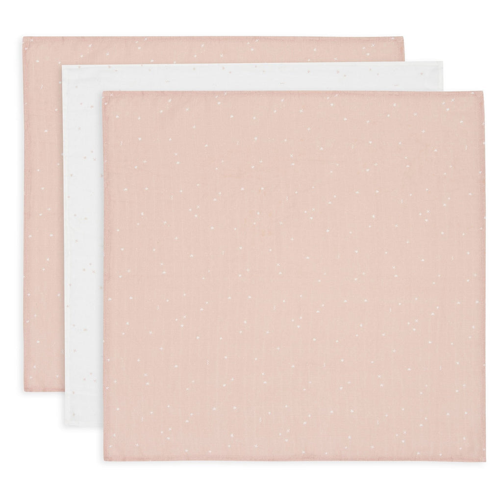 Jollein Hydrofiele Doek 70x70cm Twinkling Wild Rose (3pack)