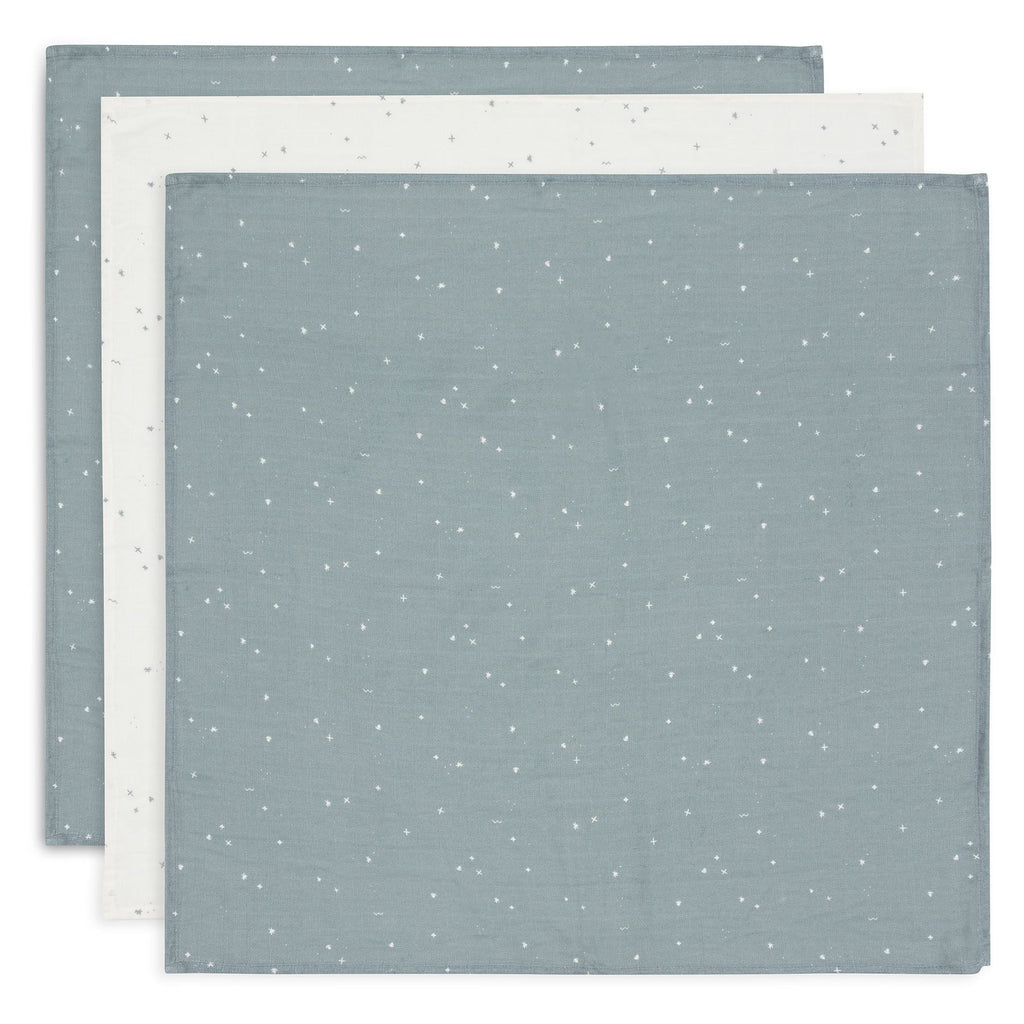 Jollein Hydrofiele Doek 70x70cm Twinkling Sea Green (3pack)