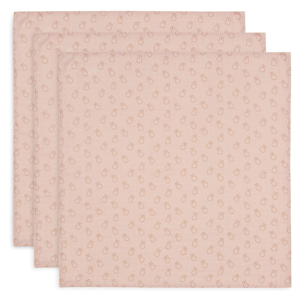 Jollein Hydrofiele Doek 70x70cm Miffy Silhouettes W. Rose(3p)