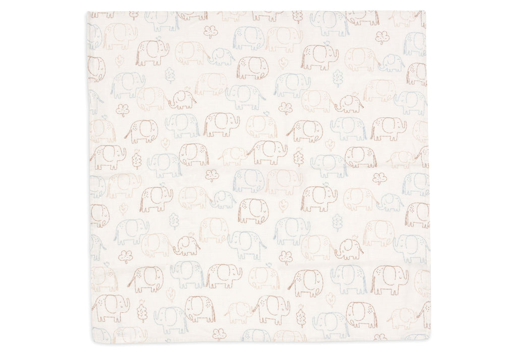 Jollein Hydrofiele Doek Small 70x70cm | Elephant Tales | 3st