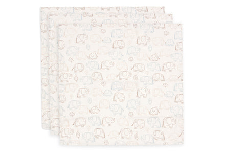 Jollein Hydrofiele Doek Small 70x70cm | Elephant Tales | 3st