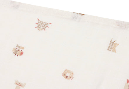 Jollein Hydrofiele Doek Small 70x70cm | Animal Friends | 3st