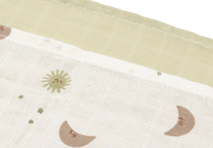 Jollein Hydrofiele Doek Small 70x70cm | Over The Moon (3pack)