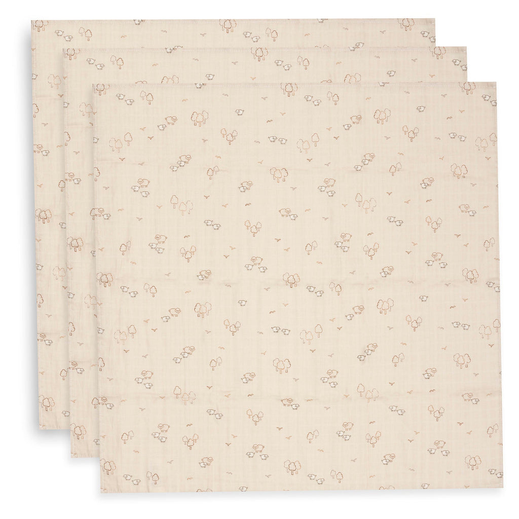 Jollein Hydrofiele Doek Small 70x70cm | Woolly (3pack)