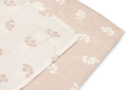 Jollein Set 2 Hydrofiele Doeken Large 115x115cm | Twig Wild Rose