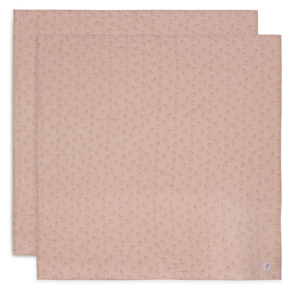 Jollein Hydrofiele Doeken 115x115cm Miffy Silhouettes Wild Rose (2p)