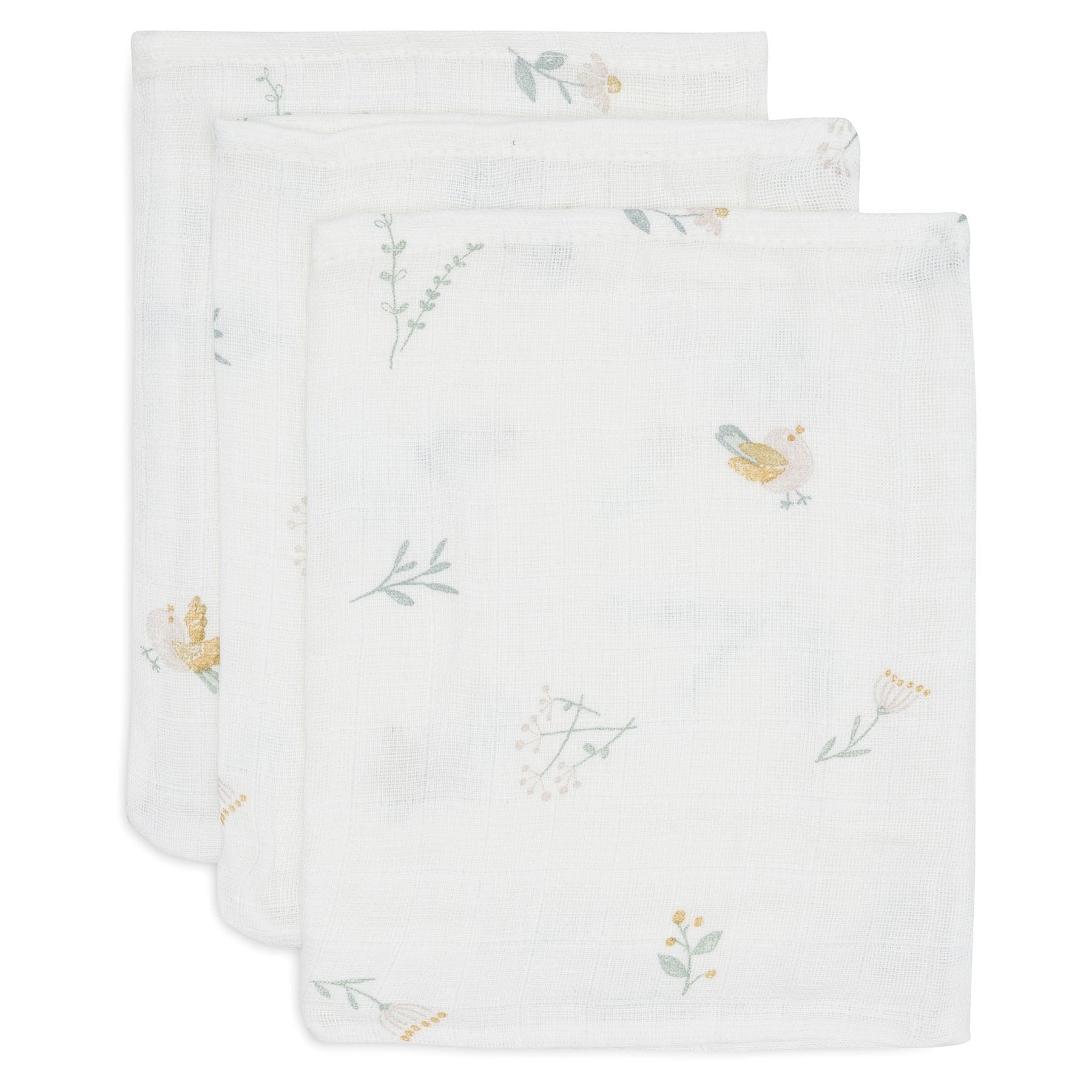 Jollein Washandje 15x20cm Lovely Birds (3pack)