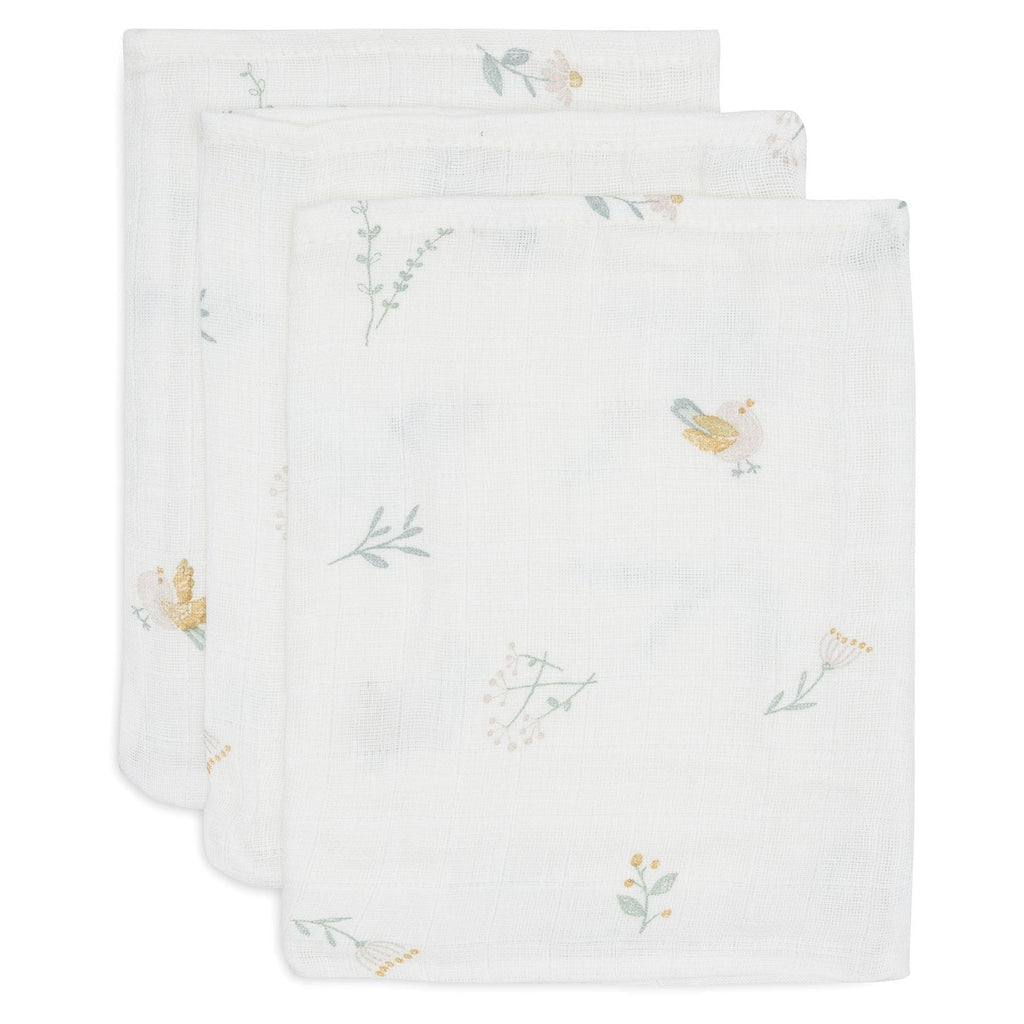 Jollein Washandje 15x20cm Lovely Birds (3pack)