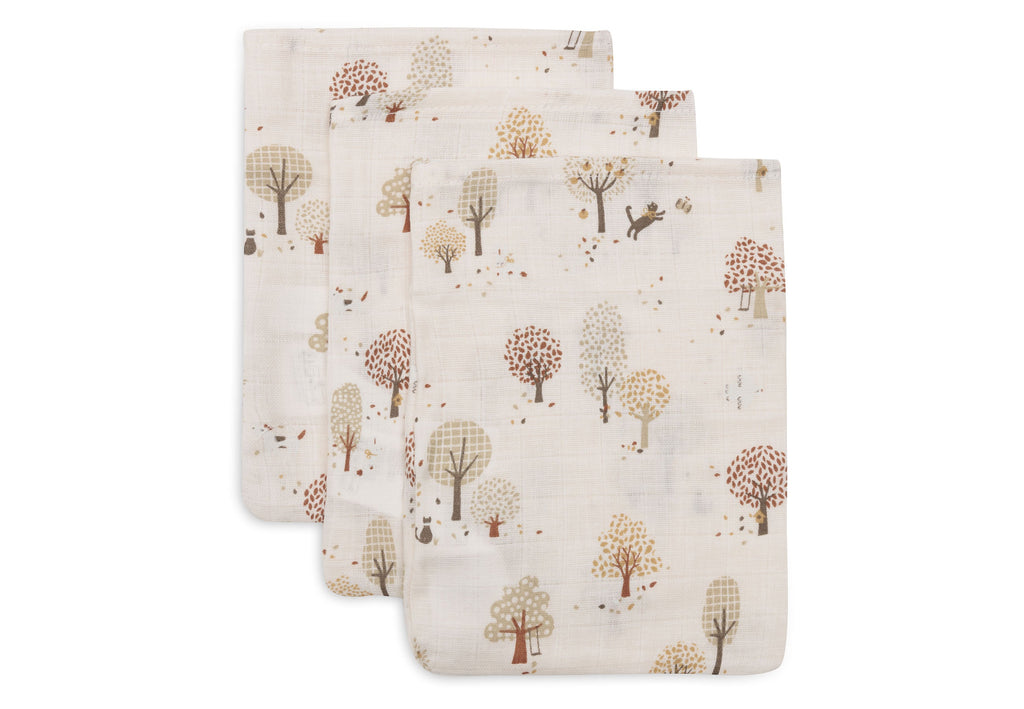 Jollein Hydrofiel Washandje 15x20cm | Tiny Park | 3st
