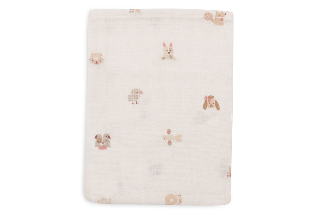Jollein Hydrofiel Washandje 15x20cm | Animal Friends | 3st