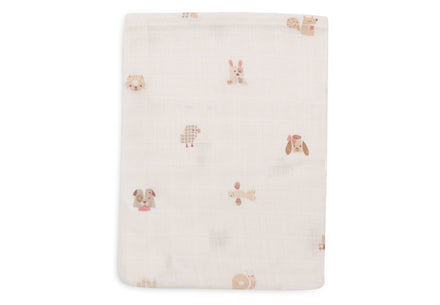 Jollein Hydrofiel Washandje 15x20cm | Animal Friends | 3st