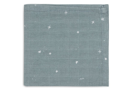 Jollein Hydrofiele Monddoekjes 31x31cm Twinkling Sea Green (3pack)