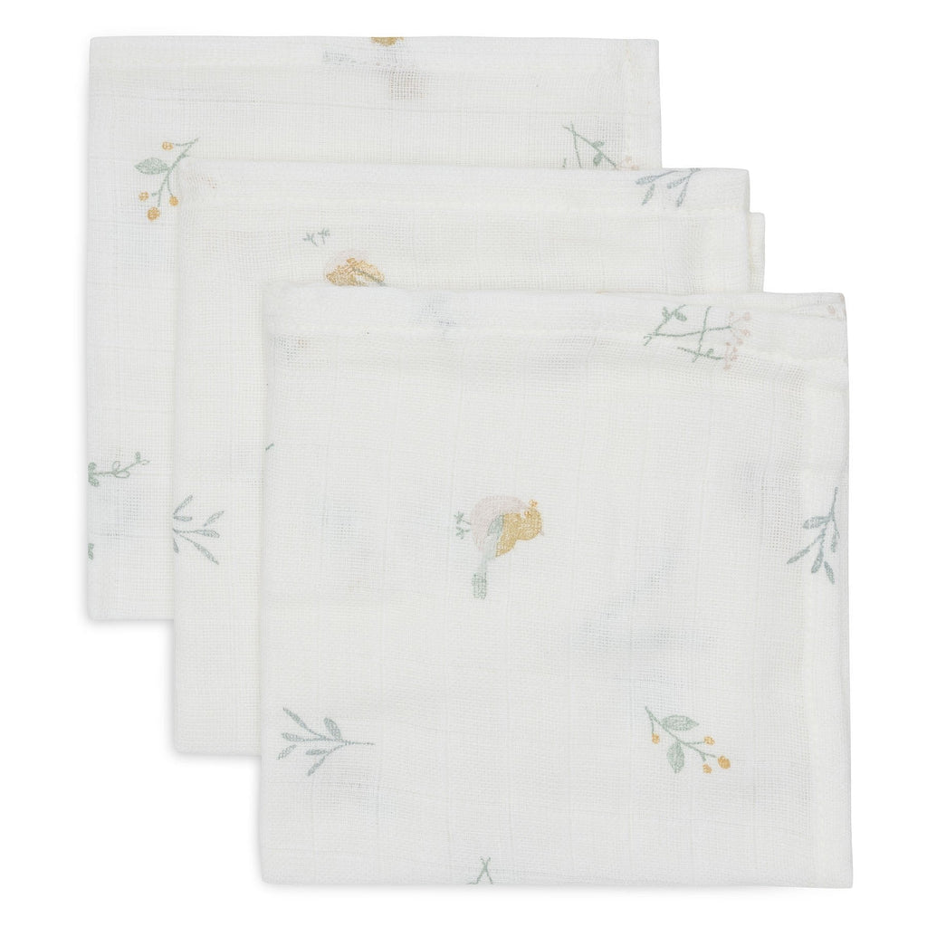 Jollein Hydrofiele Monddoekjes 31x31cm Lovely Birds (3pack)