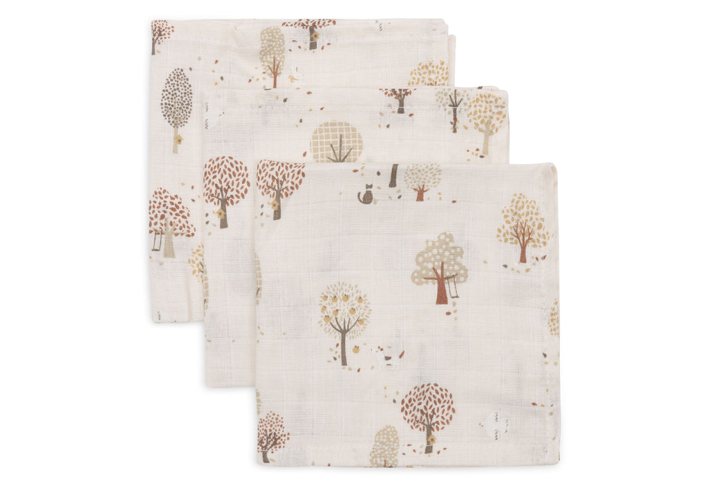 Jollein Hydrofiel Monddoekje 31x31cm | Tiny Park | 3st